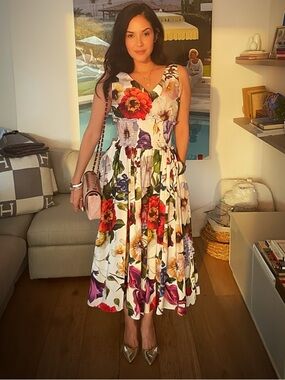 Dolce & Gabbana Floral Midi Dress 🌸 IT size 42